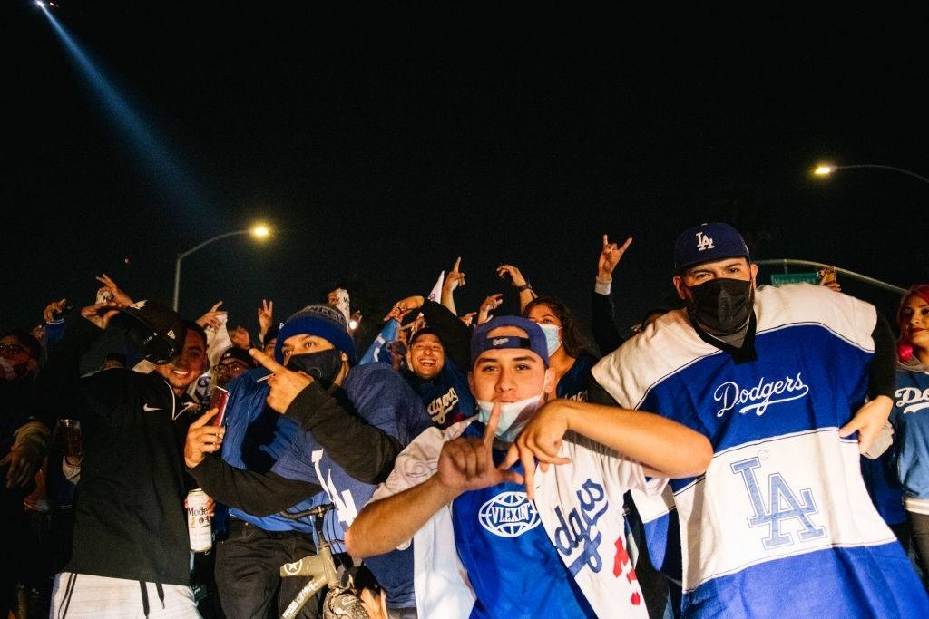 Dodgers fans celebration