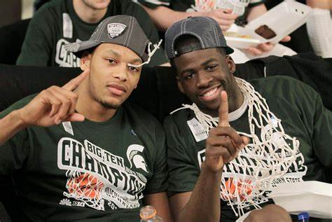 Adreian Payne and Draymond Green