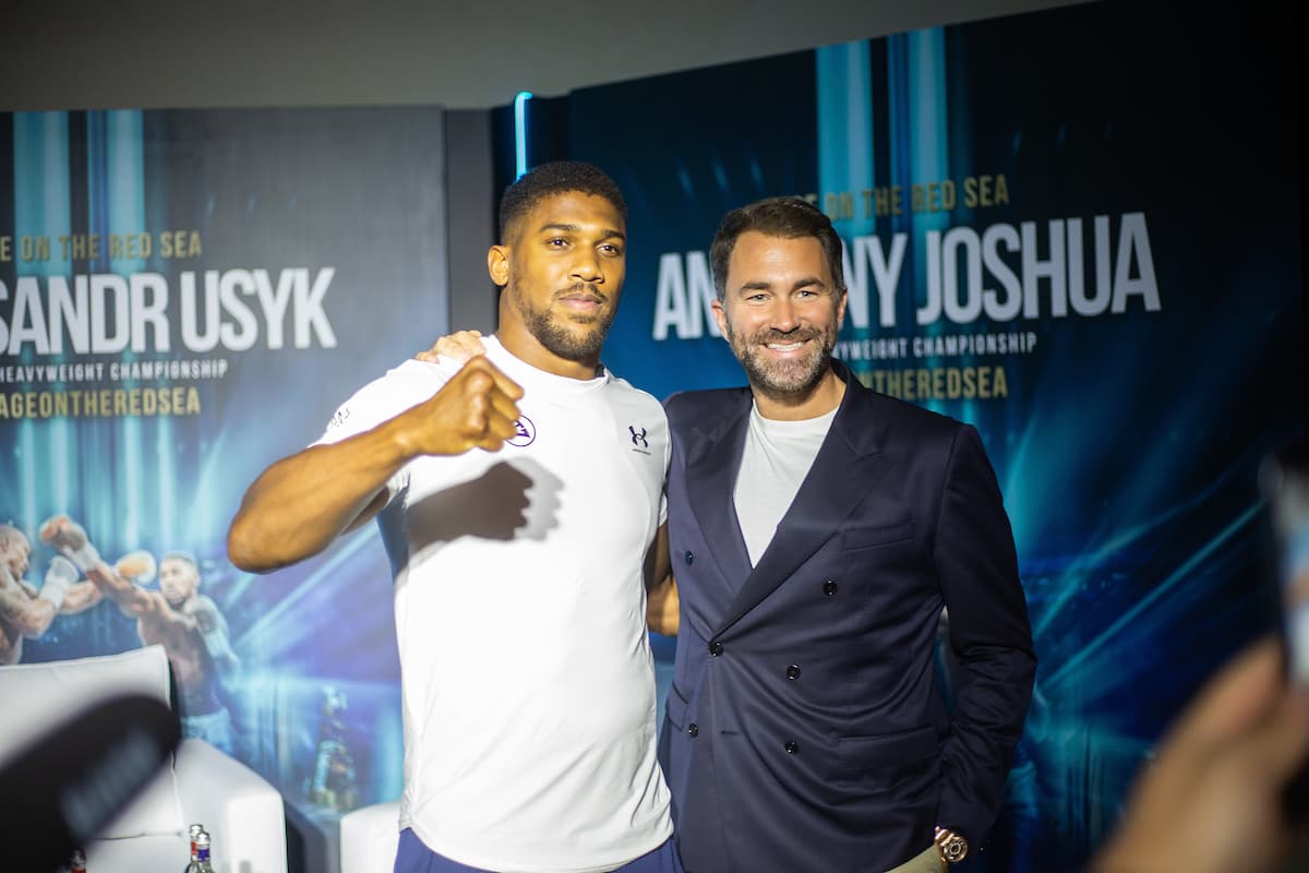 Anthony Joshua and Eddie Hearn