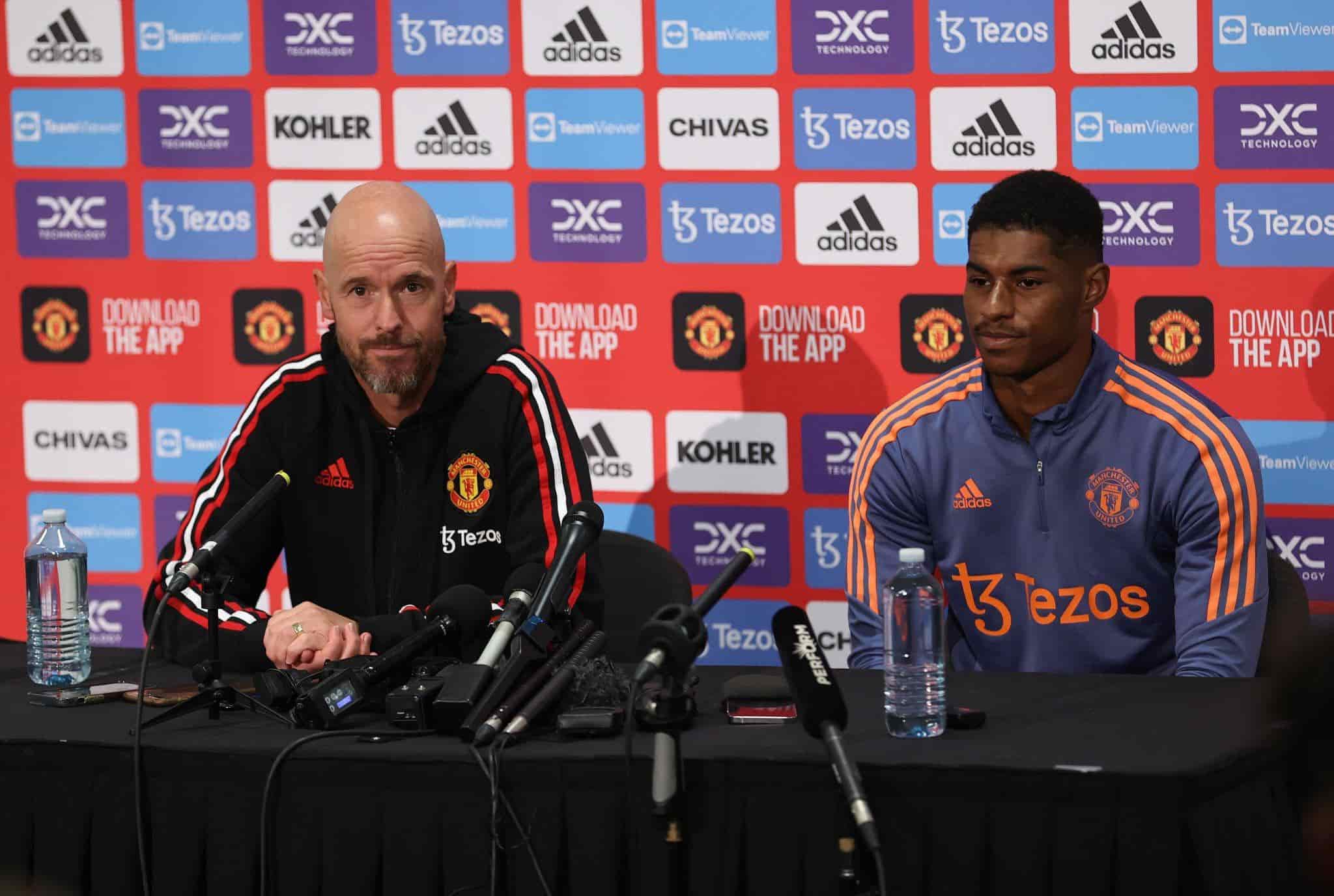 Marcus Rashford and Eric Ten Hag