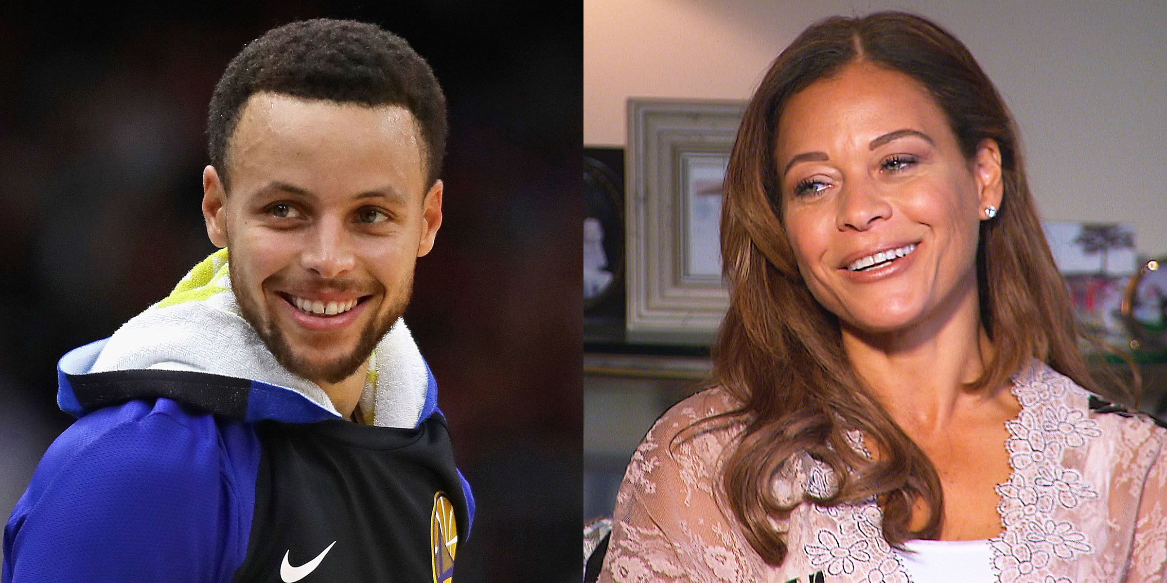 Steph Curry and his mother
