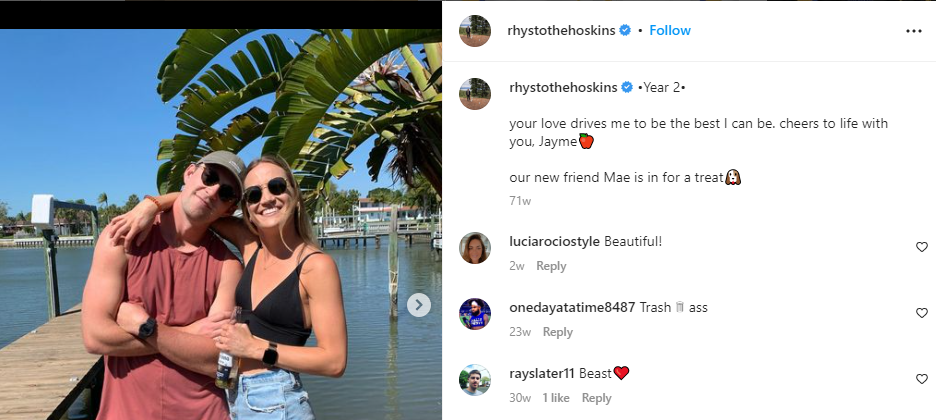Rhys Hoskins Wife