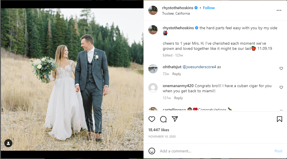 Rhys Hoskins Wife
