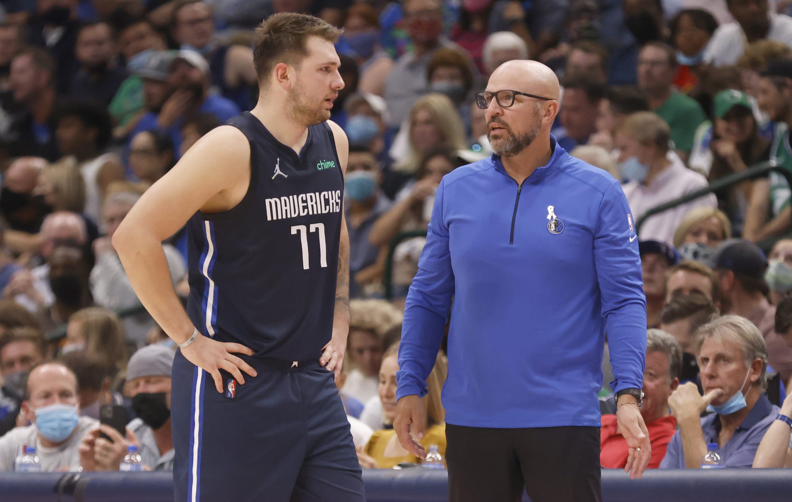 Jason Kidd and Luka Doncic