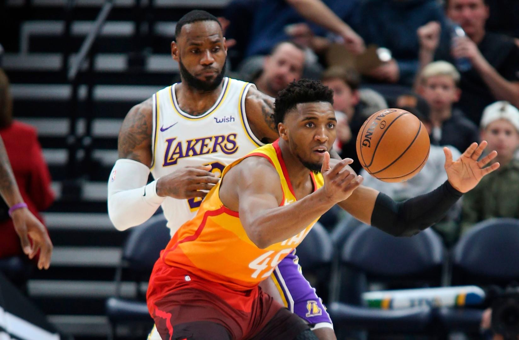 LeBron James and Donovan Mitchell