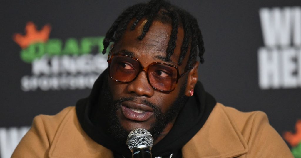 Deontay Wilder speaking in an interview