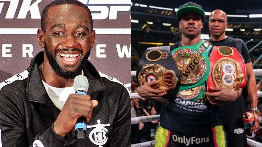 Terence Crawford speaking at a press conference