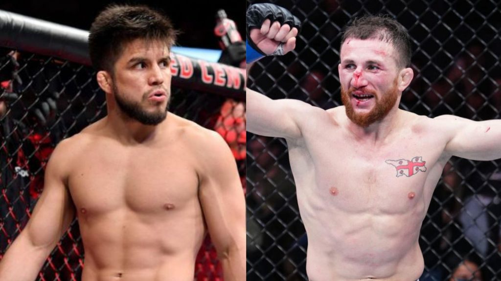 Henry Cejudo inside the octagon