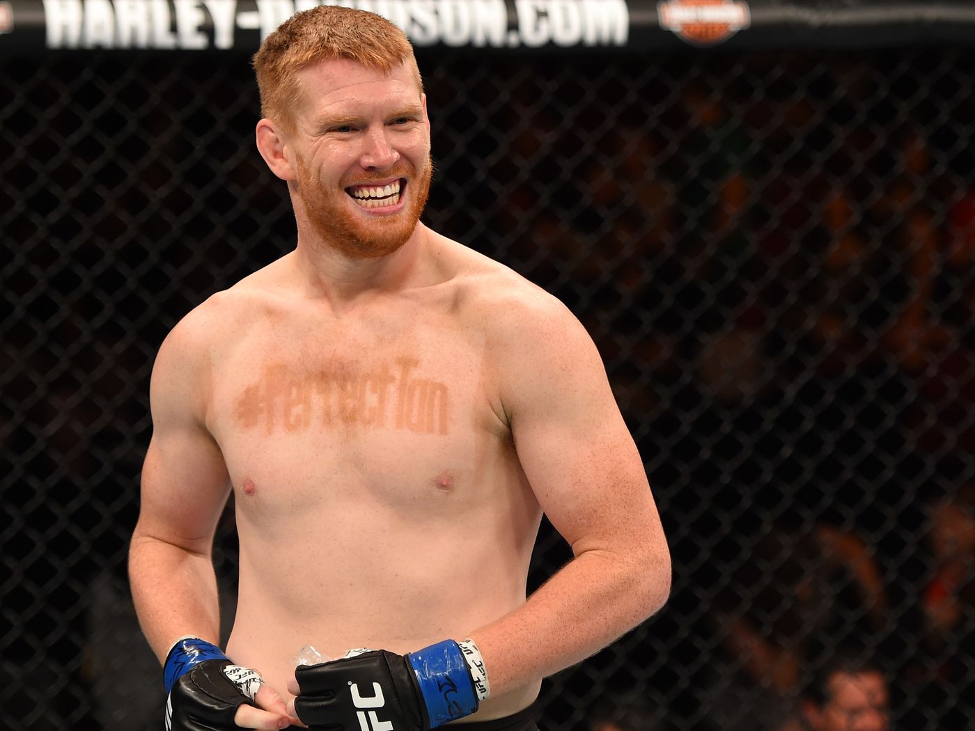 Sam Alvey inside the octagon