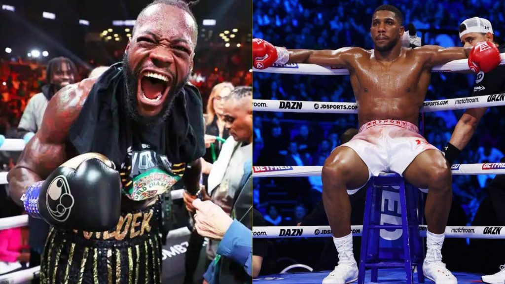 Anthony Joshua getting rocked