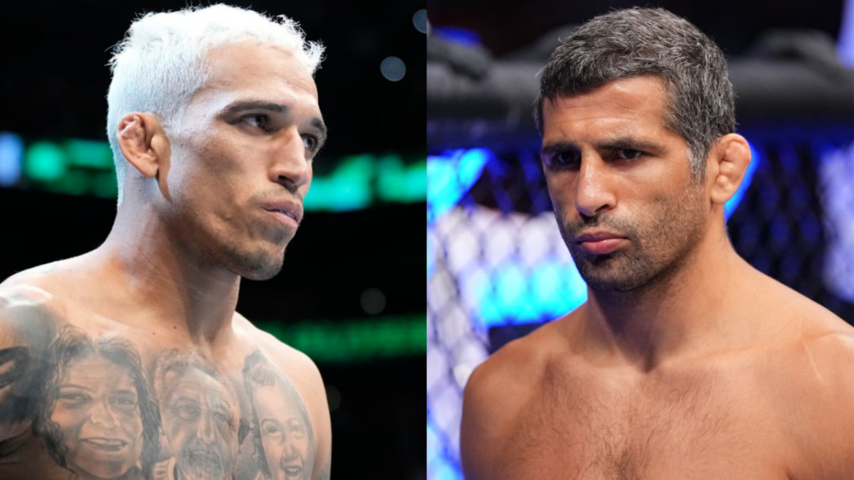 Charles Oliveira and Beneil Dariush inside the octagon