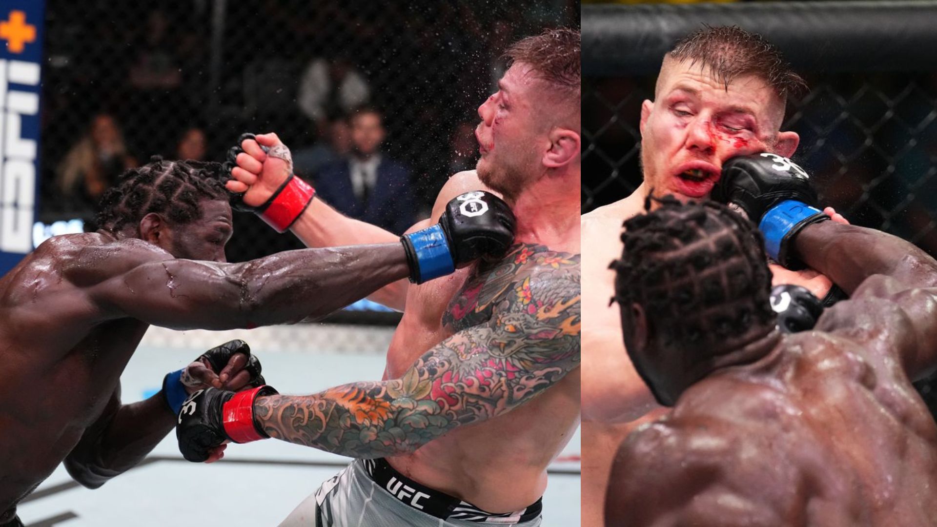 Jared Cannonier punches Marvin Vettori