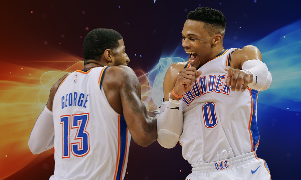 Paul George and Russel Westbrook