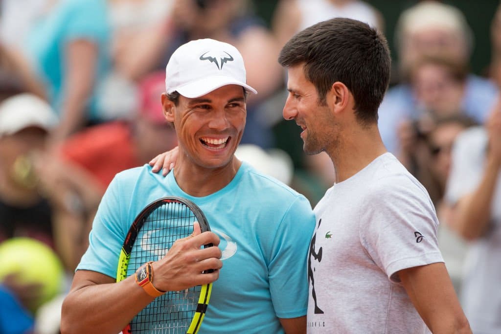 Novak Djokovic and Rafael Nadal