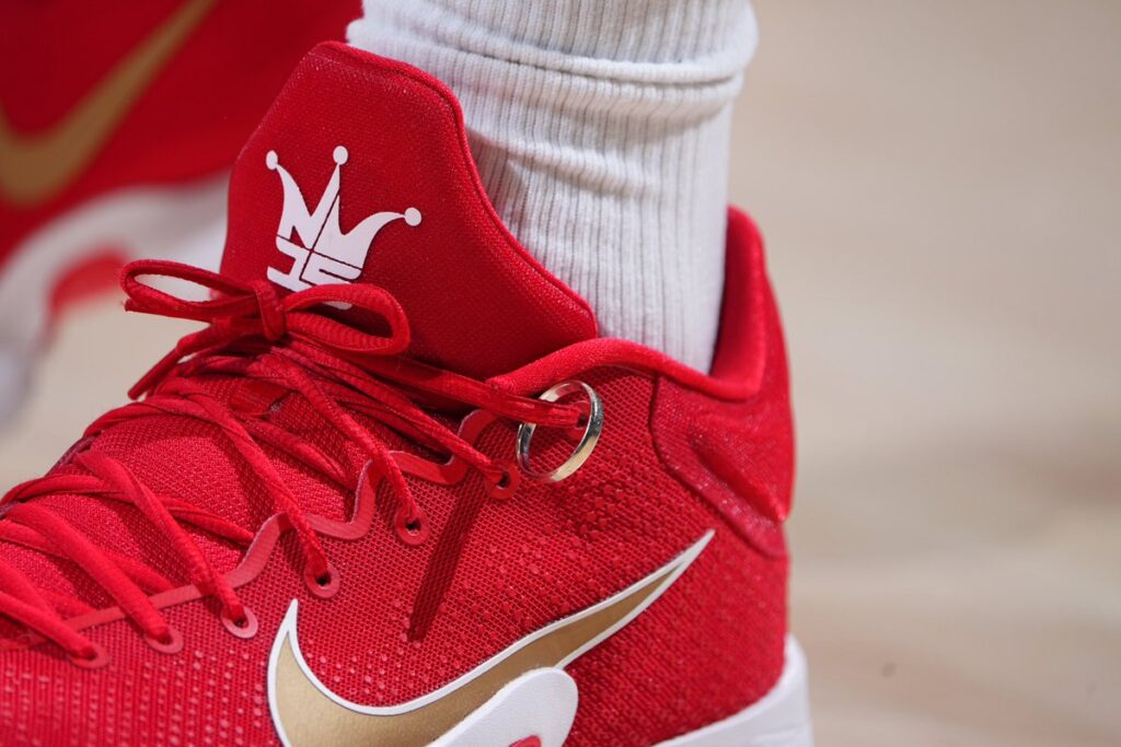 Jokic always ties his wedding ring to his shoes before the game.