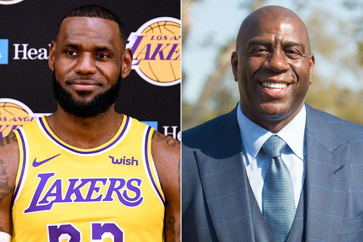 LeBron James and Magic Johnson