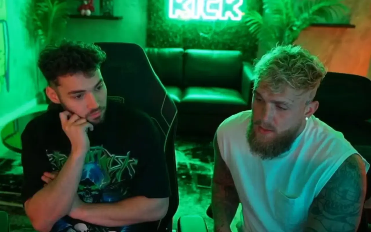 Adin Ross with Jake Paul on Adin's Kick stream.